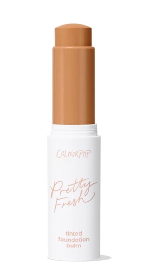 ColourPop Pretty Fresh Tinted Foundation Stick - Balm to Cream Foundation with Light to Medium Coverage - Infused with Hydrating Hyaluronic Acid, Peptides & Niacinamide - Dark 17 (0.29 oz)