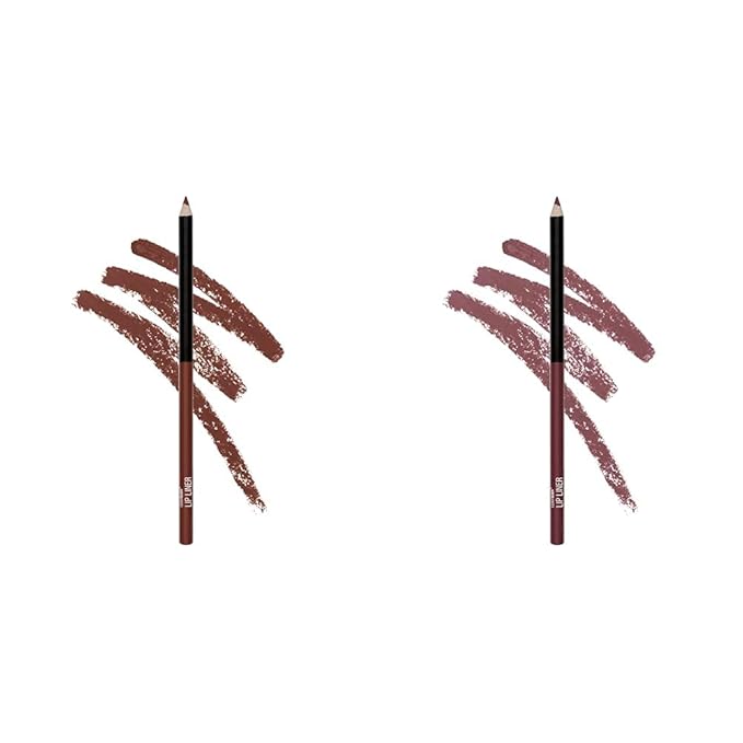 wet n wild Lip Liner Pencil Color Icon 2-Piece Lip Color Makeup Bundle, Dark Brown Chestnut and Plumberry