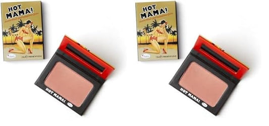 theBalm Hot Mama! Shadow/Blush, Subtle Highlighter, Travel-Size (Pack of 2)