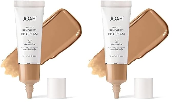 JOAH Beauty Perfect Complexion BB Cream with Hyaluronic Acid and Niaciminade,Korean Makeup with Medium Buildable Coverage,Evens Skin Tone Lightweight Semi Matte Finish Medium with Neutral Undertones