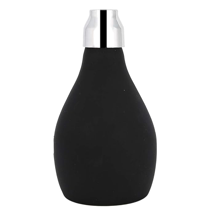 Powder Spray Pump,Refillable Silicone Powder Spray Bottle for Hair Fibers and Fine Powder,Reusable Powder Dispenser,Black