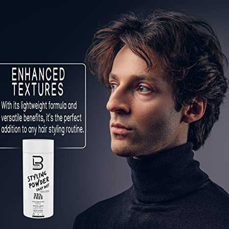L3 Level 3 Travel Styling Powder - Small 0.18 oz for Travel - Natural Look Mens Powder - Sample Styling Powder (6, White)