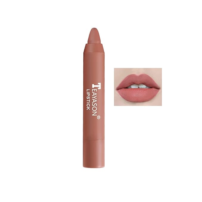 Agrifilm Matte Velvet Lipstick Lip Crayon Nourishing Non-Stick Cup Lip Stain Lip Gloss,Long-lasting Waterproof Lip Stick Lip Makeup for Women (6)