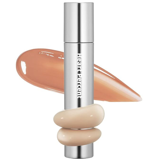 Heart Percent Dote On Mood One Way Glowy Tint, Glass-like High Shine Glossy Finish w/Long-Lasting Luminous Color Lip Stain for Glowy Look, #01. Bare Nude