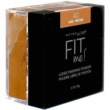 Maybelline Fit Me Loose Finishing Powder, 40 Dark, 0.7 oz (Pack of 2)