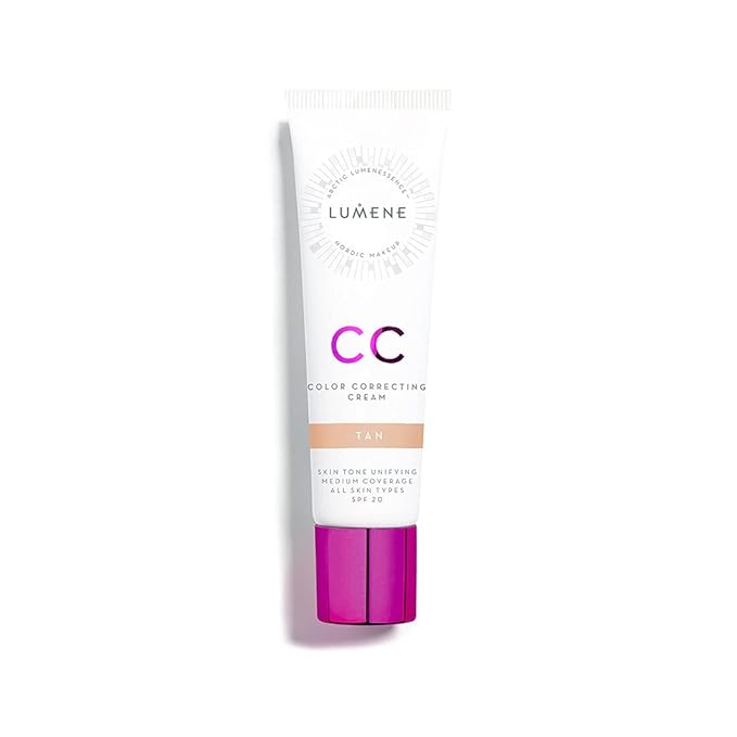Lumene CC Color Correcting Cream infused with Pure Arctic Spring Water - 6 in 1 Medium Coverage for all Skin Types SPF 20-30 ml / 1.0 Fl.Oz. (Tan)