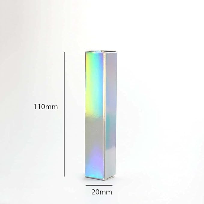 COSIDEA 50 pieces silver lip gloss box 20x20x110 mm mascara tube packaging lipgloss paper box