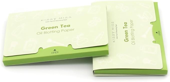 Kissy miss Green tea oil blotting sheets for face,500 sheets in 5 Pack,lift away excess oil,easy to slip into your purse, makeup bag, or even your pocket