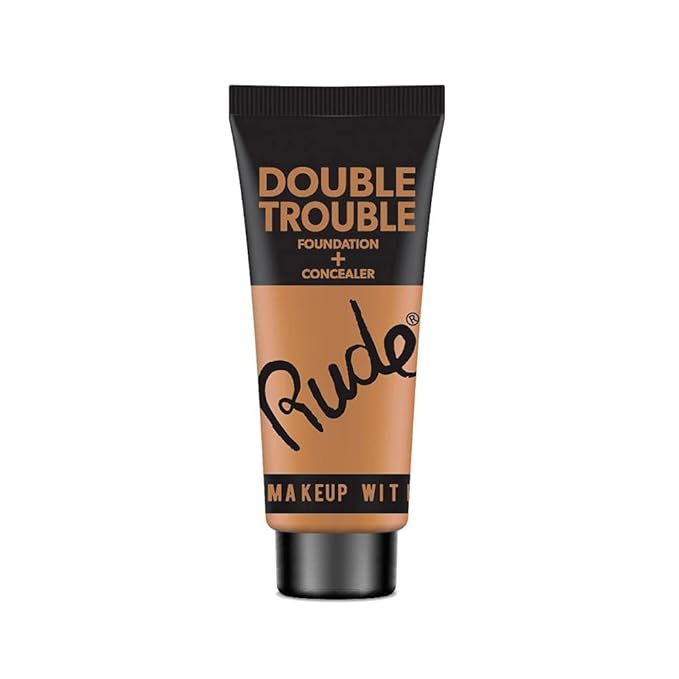 Rude - Double Trouble Foundation + Concealer - Warm Natural