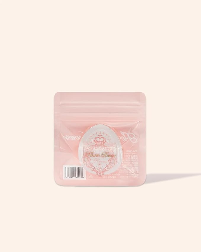 Flower Knows Little Angel Cream Blush & Cushion Powder Puff Set,Buildable & Blendable Makeup Blush for cheeks,Soft & Long-lasting for Girls & Women(01 Flaming Heart,6g)
