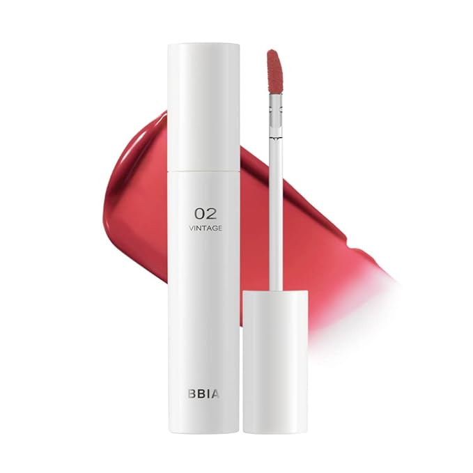 BBIA Glow Lip Tint โ Lip Plumping, Volume Up Glossy Lip Stain, Naturally Moisturize, Lightweight, Long-Lasting, Vivid Color, Comfortable Glowy Texture, Non-Sticky, Non-Dry, 3.2g (#02 VINTAGE)