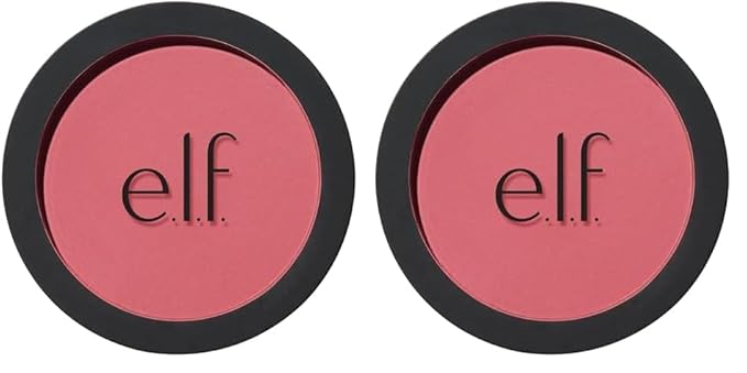 e.l.f. Primer-Infused Matte Blush, Long-Lasting, Lightweight & Buildable Powder Blush, Delivers A Matte Finish, Vegan & Cruelty-Free, Always Tempting (Pack of 2)