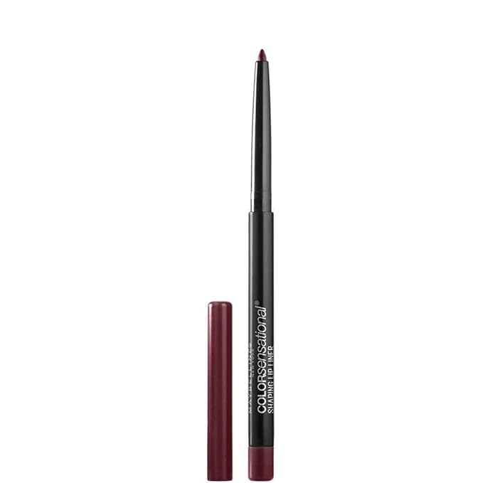 Maybelline Color Sensational Shaping Lip Liner with Self-Sharpening Tip, Plum Passion, Wine Plum, 1 Count