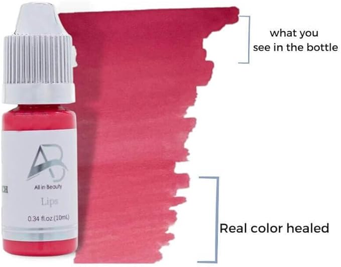 All in Beauty Professional Lip Pigment, Pigments for Permanent Make-Up, Lip Blushing Pigments for Permanent Lip Color, Vegan to Enhance Lips Color (Sweet Pink)