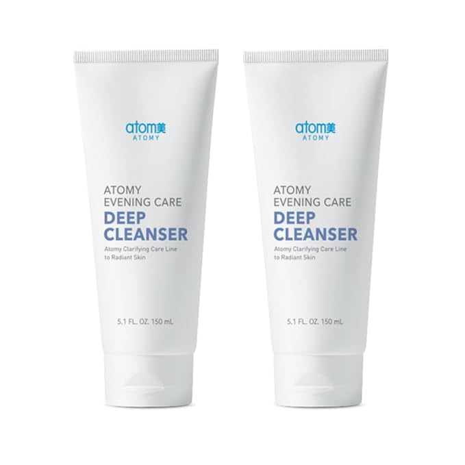 A.t.o.m.y Evening Care Deep Cleanser - 5.1oz(150ml) x 2 pack, Facial Foam, Face Wash