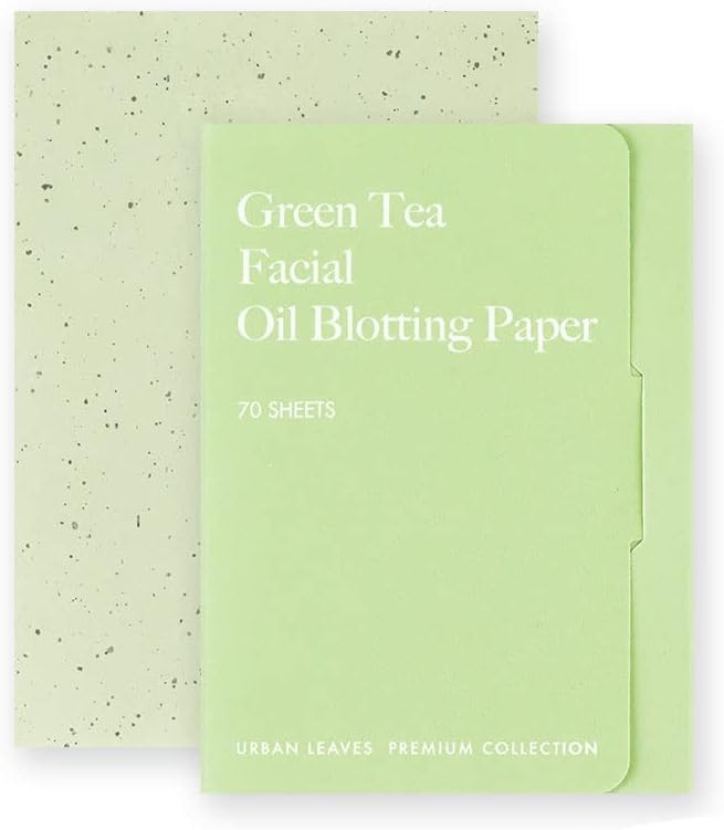 Premium Collection Oil Control Paper, Blotting Paper, Absorbing Sheets for Oily Skin Care (size 3.5" x 2.4") Made in Korea(Green Tea)