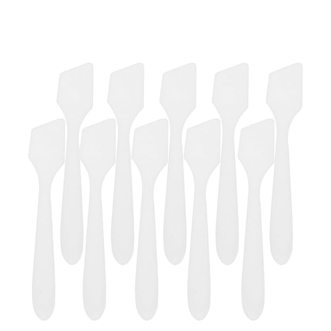 Healifty 100pcs Mini Makeup Cosmetic Spatulas Face Mask Scrapers for Women Comfortable Grip