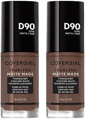 Covergirl Trublend Matte Made Liquid Foundation, D90 Espresso, 1.014 Fl Oz (Pack of 2)