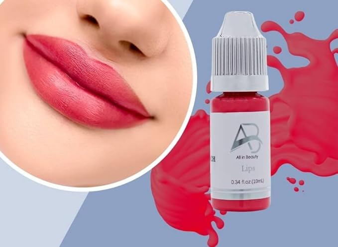 All in Beauty Professional Lip Pigment, Pigments for Permanent Make-Up, Lip Blushing Pigments for Permanent Lip Color, Vegan to Enhance Lips Color (Sweet Pink)