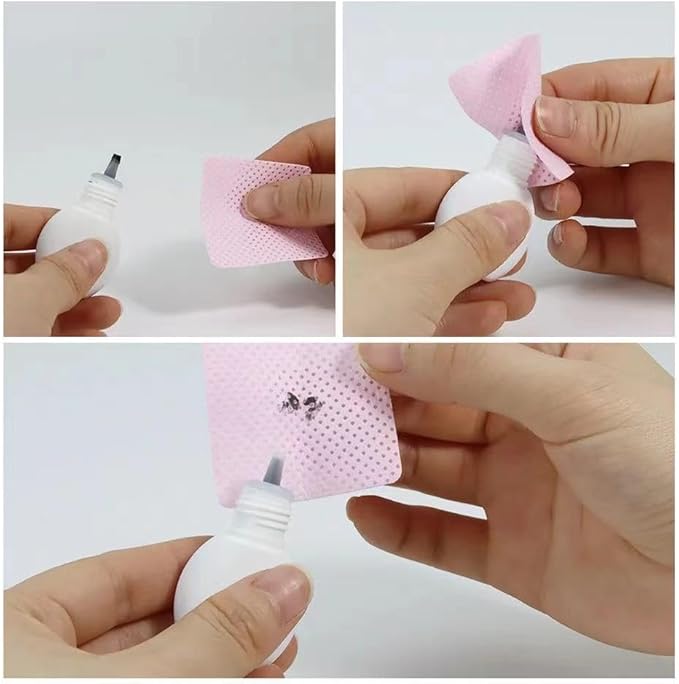 Eyelash Extension Glue Wipes 800Pcs Cotton Pads Non-Woven Lint-Free Paper Eyelash Glue Remover Wipe(White)