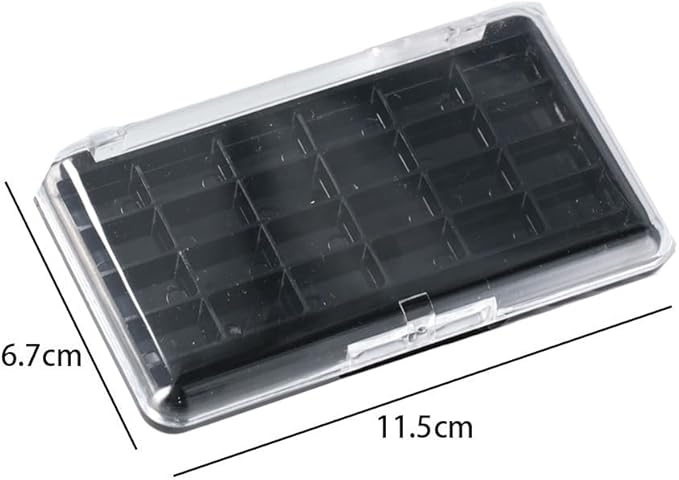 2Pcs Empty Makeup Palette 24 Grids Eyeshadow Palette Refillable Makeup Case Lipstick Container for Lipstick Eyeshadow Blusher Cosmetics