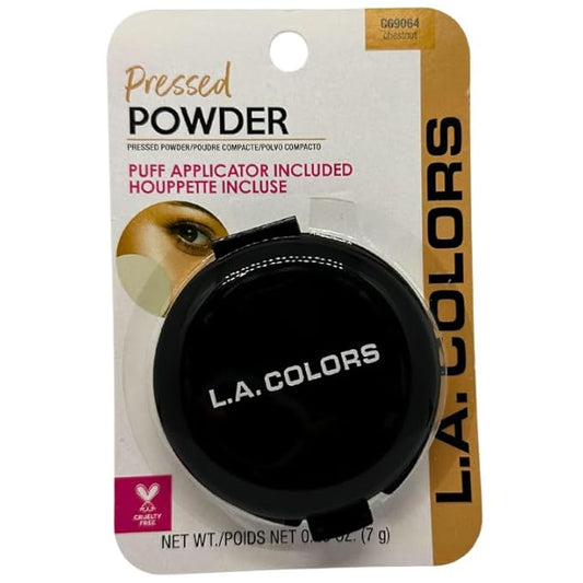 LA Colors Pressed Powder wih Applicator, C69064, Chestnut 0.25 Oz