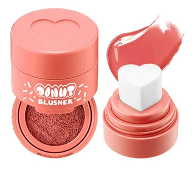 Stamp Liquid Blush Stamp Blush with Heart Shaped Applicator Natural Long Lasting Blush, Light and Airy Makeup for Women (1)