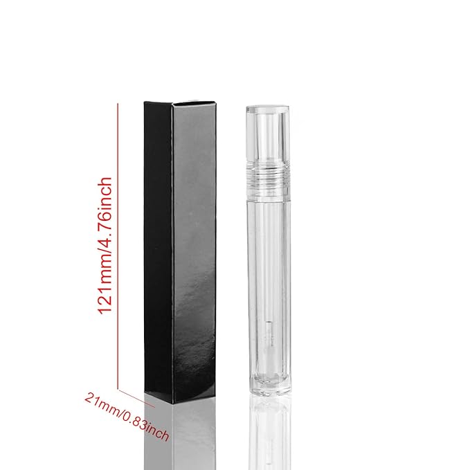 COSIDEA 50 PCS Empty Holographic siver Lip Gloss Boxes W21 xW21 xH121mm / 0.83 * 0.83 * 4.76 inch, Cosmetic Perfume Mascara Box Packaging, small Kraft Paper Box Luxury Holder Wrapping