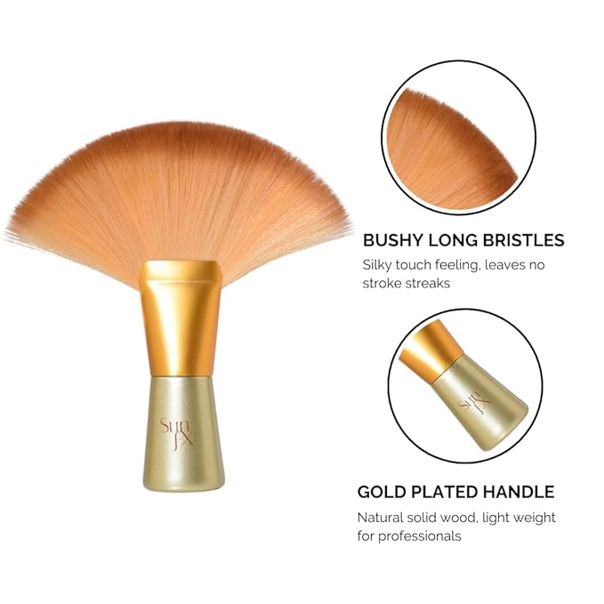 SunFX Post Spray Tan Translucent Finishing Powder | Talc Free | Sunless Tanning Powder with Large professional Fan Brush | Tropical Burst