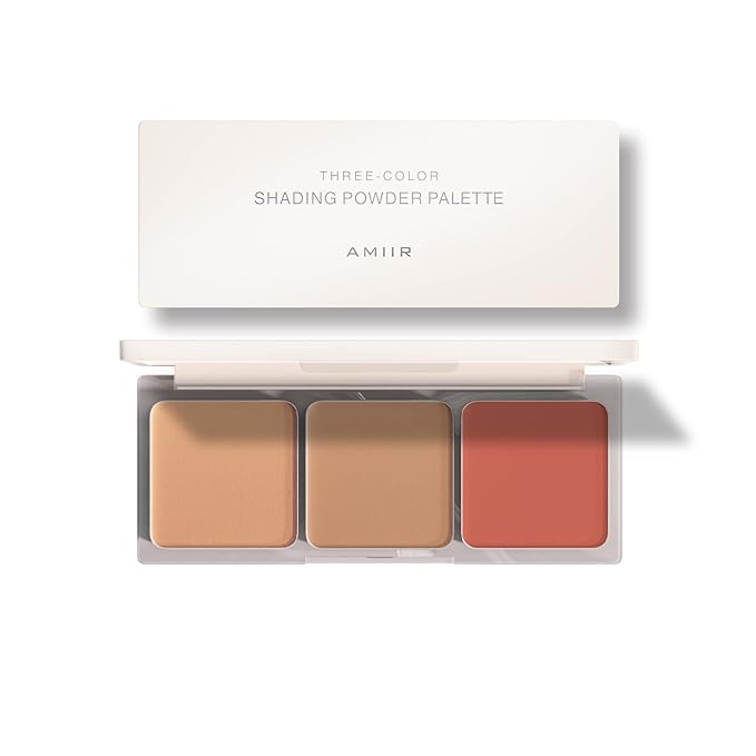 AMIIR 3 IN 1 Face Bronzer Blush Highlighter Contour Powder Makeup Palette Sculpt Contouring Kit, Blush