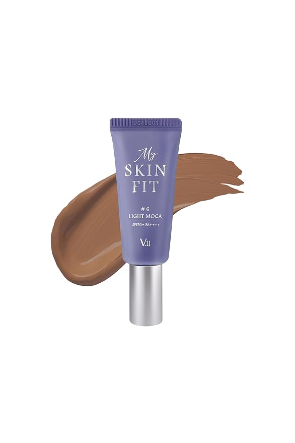 My Skin Fit BB Cream (Light Moca) Korean Blemish Balm Youthful Appearance with Adenosine & Collagen Booster 0.67 fl oz