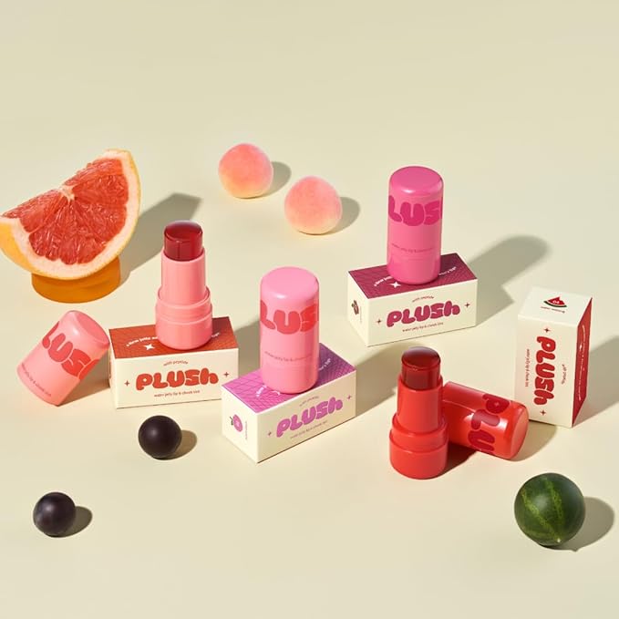 Plush Water Jelly Lip & Cheek Tint – Water Melong, 10g (0.35oz) | Lightweight & Buildable Tint for a Natural, Fresh Glow