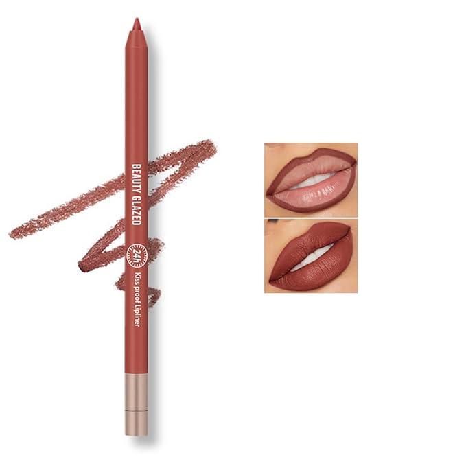 Ultra Fine Lip Liner Non-Stick Cup Not Fade Waterproof Velvety Nude Long-lasting Comestic Tool,Assorted Colors High Pigmented Matte Smooth Soft Pencils Natural Lip Makeup Lip Liners