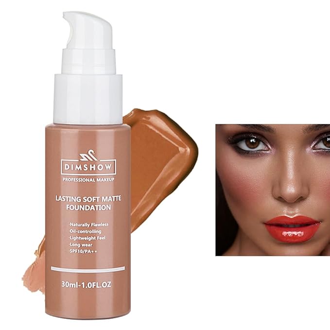 Flawless Matte Liquid Foundation Makeup, Vegan & Cruelty-Free, Liquid Oil-Free Foundation Face Makeup for Combination & Oily Skin, Longwear Medium-Full Coverage (09, 30ml)