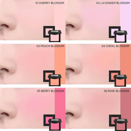 BBIA Last Blush 5P (#01~05) Bundle Set, High Pigment Makeup Blush, Shape, Contour & Highlight Face, Long-lasting, Matte Finish, Korea Makeup