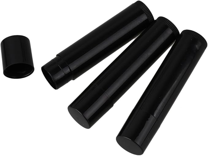 25Pcs 5G 5ML Empty Plastic Lip Balm Tubes Containers Lip Gloss Storage Container (Black)