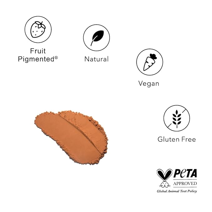 100% PURE Bamboo Blur Powder Tinted Setting Mattifying Face Makeup, Oil Absorbing Pore Minimizing Light Finish - Long Lasting, Vegan, Fruit Pigmented Tan Color (Tan Shade w/Warm Undertones) - 0.2 Oz