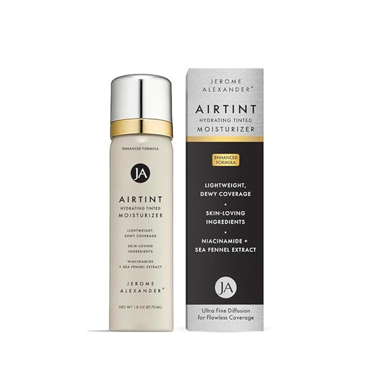 Jerome Alexander MagicMinerals AirTint Tinted Moisturizer AirBrush Spray Light Shade | Tinted Moisturizer Spray with Anti-Aging Ingredients | Bright Medium