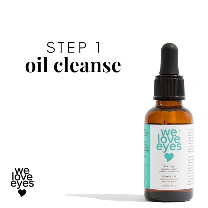 We Love Eyes - All Natural Tea Tree Eyelid Makeup Remover Set (Makeup Remover 30 ml & Foaming Cleanser 40 ml) remove foundation liquid moisturize wash eyelashes. Paraben & Sulfate Free - Made in USA