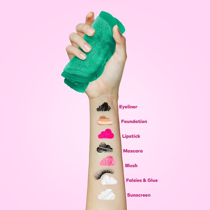 The Original MakeUp Eraser 100% Recycled Mini PRO, Erase All Makeup With Just Water, Including Waterproof Mascara, Eyeliner, Foundation, Lipstick, Sunscreen and More! (Green)