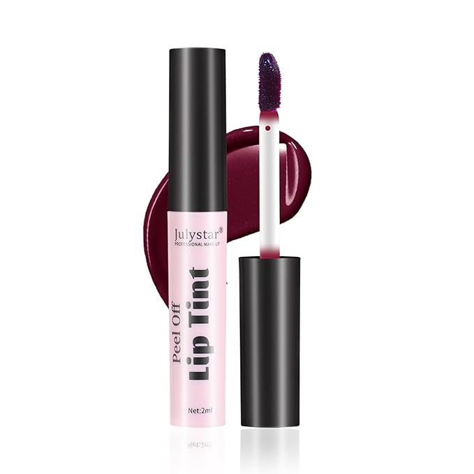 Peel Off Lip Stain, Long Lasting Waterproof and Transfer Proof Lip Tint, Matte Finish Peel Off Lip Stain, Non-stick Cup Peel Off Lipstick Lip Makeup for Women Girls