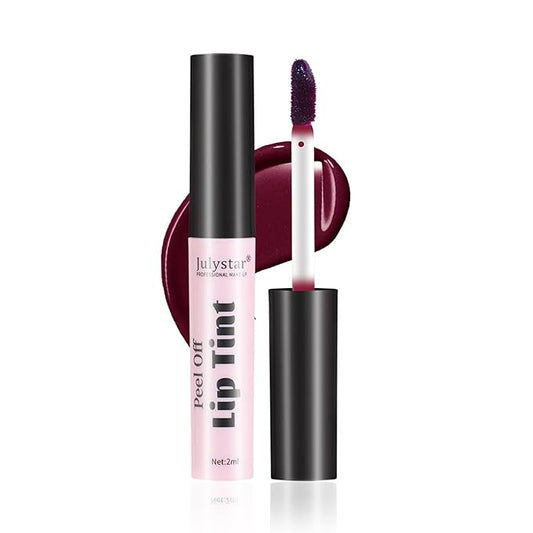 Peel Off Lip Stain, Long Lasting Waterproof and Transfer Proof Lip Tint, Matte Finish Peel Off Lip Stain, Non-stick Cup Peel Off Lipstick Lip Makeup for Women Girls