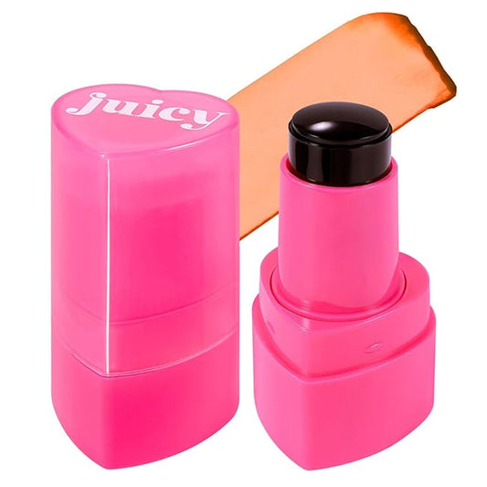 5 Colors Hydrating Lip & Cheek Tint, Long-Lasting Jelly Blush Stick with Cooling Effect, Watercolor-Like Finish (# 05)