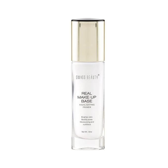 Real Makeup Base Highlighting Primer| Skin-Hydrating Poreless Primer With Natural Glow Finish For Face Makeup |Shade - Pink Tint, 32Ml