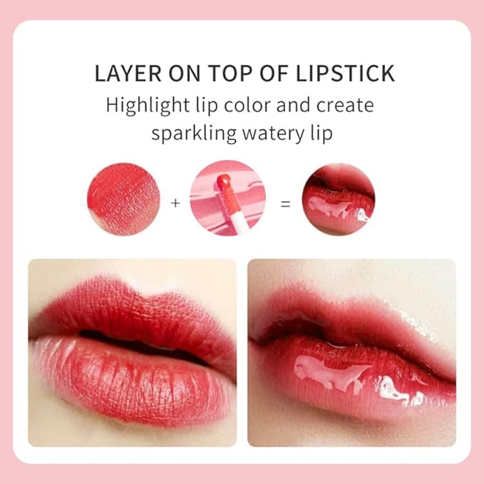 7 Colors Peach Lip Tint Stain Set, Korean Mini Liquid Lipstick, Lip Gloss Moisturizing Natural, Multi-Use Lip and Cheek Tint, Long lasting Non-Stick Cup Waterproof,High Pigment (SET C)