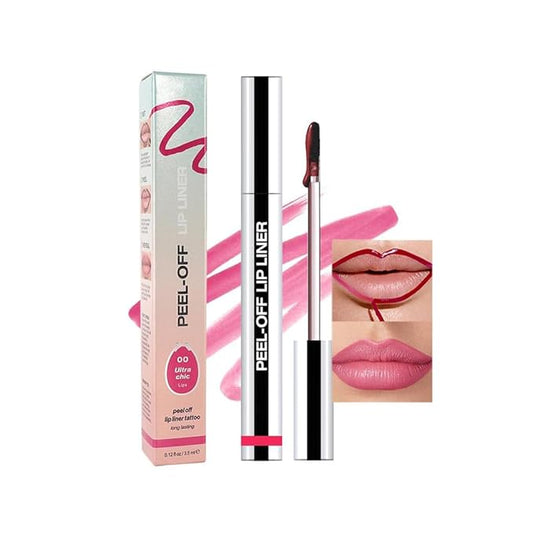 Matte Liquid Lip Stain Peel Off Lip Liner Tattoo - Delicate Pink, Waterproof Smudge-Proof Lip Gloss, Long-Lasting Non-Stick Cup Formula, Natural Peel Off Design for All Skin Types (0.12 fl oz, #00)