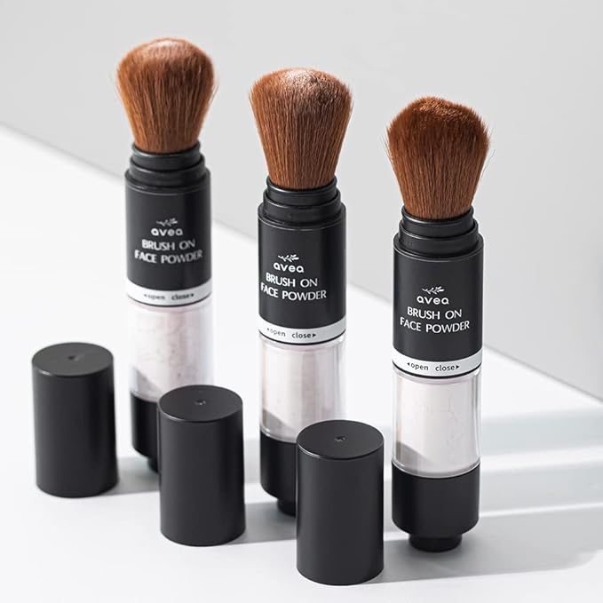 AVEA Brush On Face Powder | Daily Mineral Powder | face powder that absorbs oily skin. | Makeup Fixer Powder | Korean Skin Care l 0.141 Oz