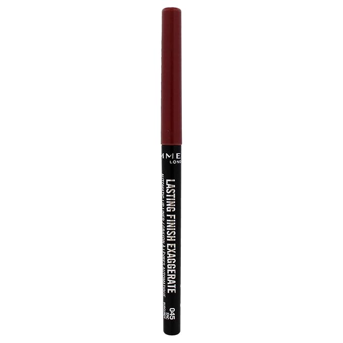 Rimmel Lasting Finish Exaggerate Automatic Lip Liner - Rich, Smooth Formula for Long Lasting Lip Looks - 45 Epic Burgundy, .01oz