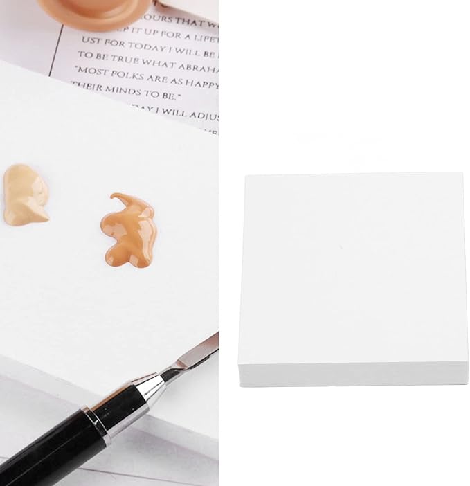 Sonew 50 Pieces Disposable Makeup Mixing Palette Paper, Double Sided Medium Tear Off Makeup Mixing Paper Nail Art Drawing Plates