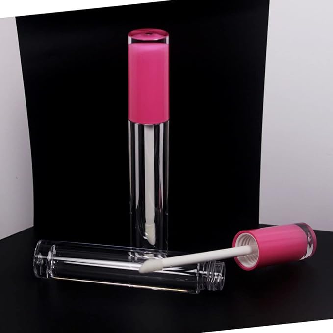 COSIDEA 22 pack empty round 5ml rose pink lip gloss tubes cute lipgloss tube containers with wand wholesale in bulk lip balm container packing